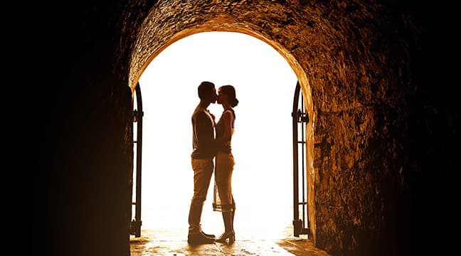 Kiss inside the tunnel at El Morro