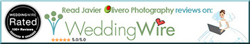 Weddingwire review link for Javier Olivero Photography