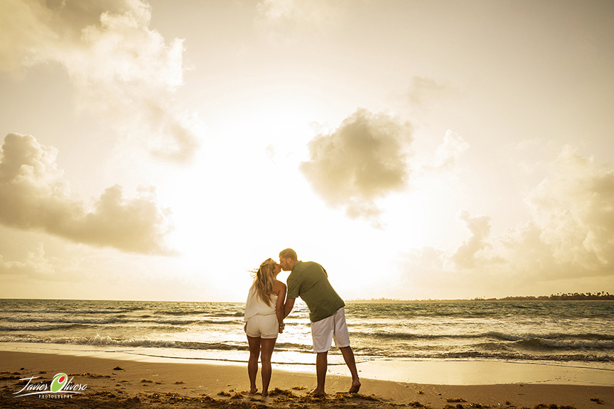 Austin-Taylor Engagement. Sunrise beach picture @ St Regis Bahia Beach Resort, Puerto Rico