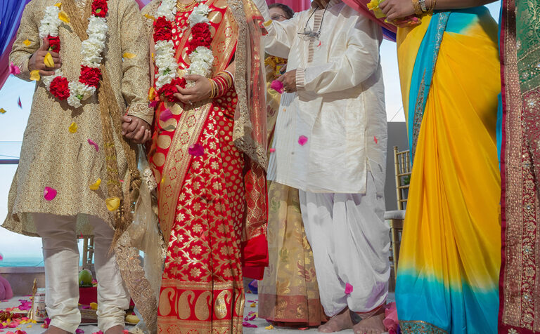 Indian wedding details with traditional cotsume