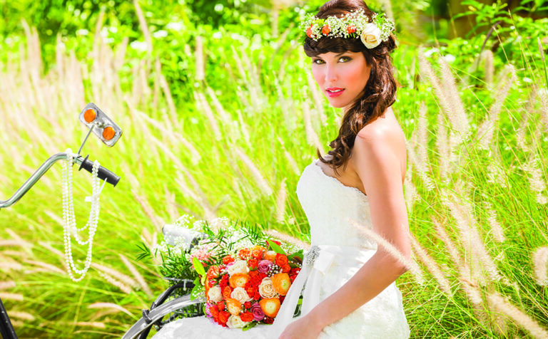 Beautiful Bride at Hacienda don Carmelo for magazine cover